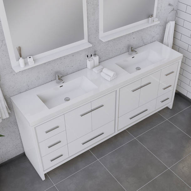 Latitude Run® Feike 60'' Free Standing Double Bathroom Vanity with